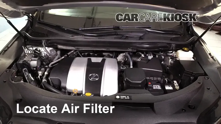 2016 Lexus RX350 3.5L V6 Filtre à air (moteur) Changement
